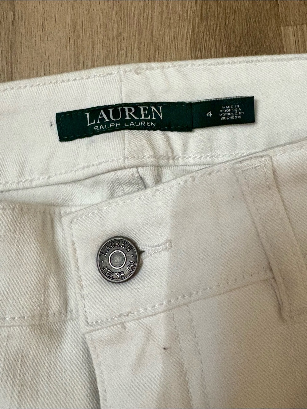 Women’s Lauren Ralph Lauren White Jeans - Size 4 - Picture 3 of 9